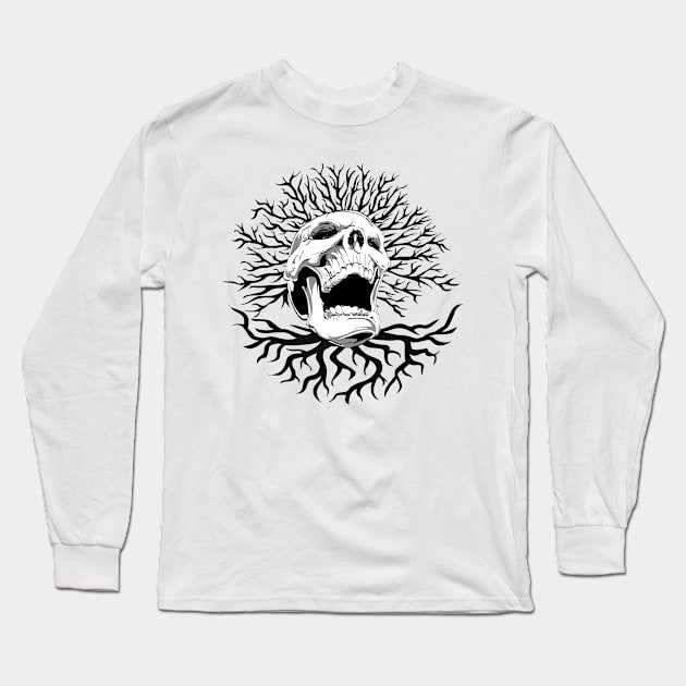 skull art Long Sleeve T-Shirt by navod